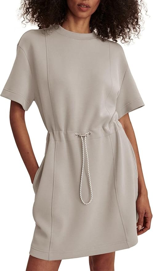 Small plans, strong opinion from Sweatshirt — Cocomarts Dresses for Women Summer Short Sleeve Crew Neck Sweatshirt Dress Drawstring Waist Tunic Tops Mini Vacation Sundress