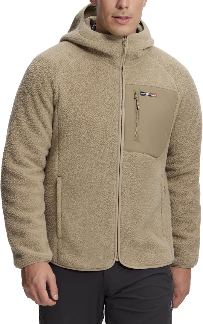 Hoodie have me hemming and hawing — Pioneer Camp Men's Sherpa Hoodie Fleece Jacket Full Zip Heavyweight Hiking