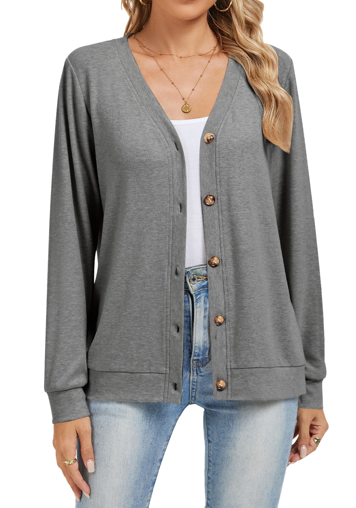 Heat wave, meet Lightweight Jacket — Dimur Cardigan Sweaters for Women Business Casual Lightweight Button Down Cardigans Fall Outfits Fashion Clothes