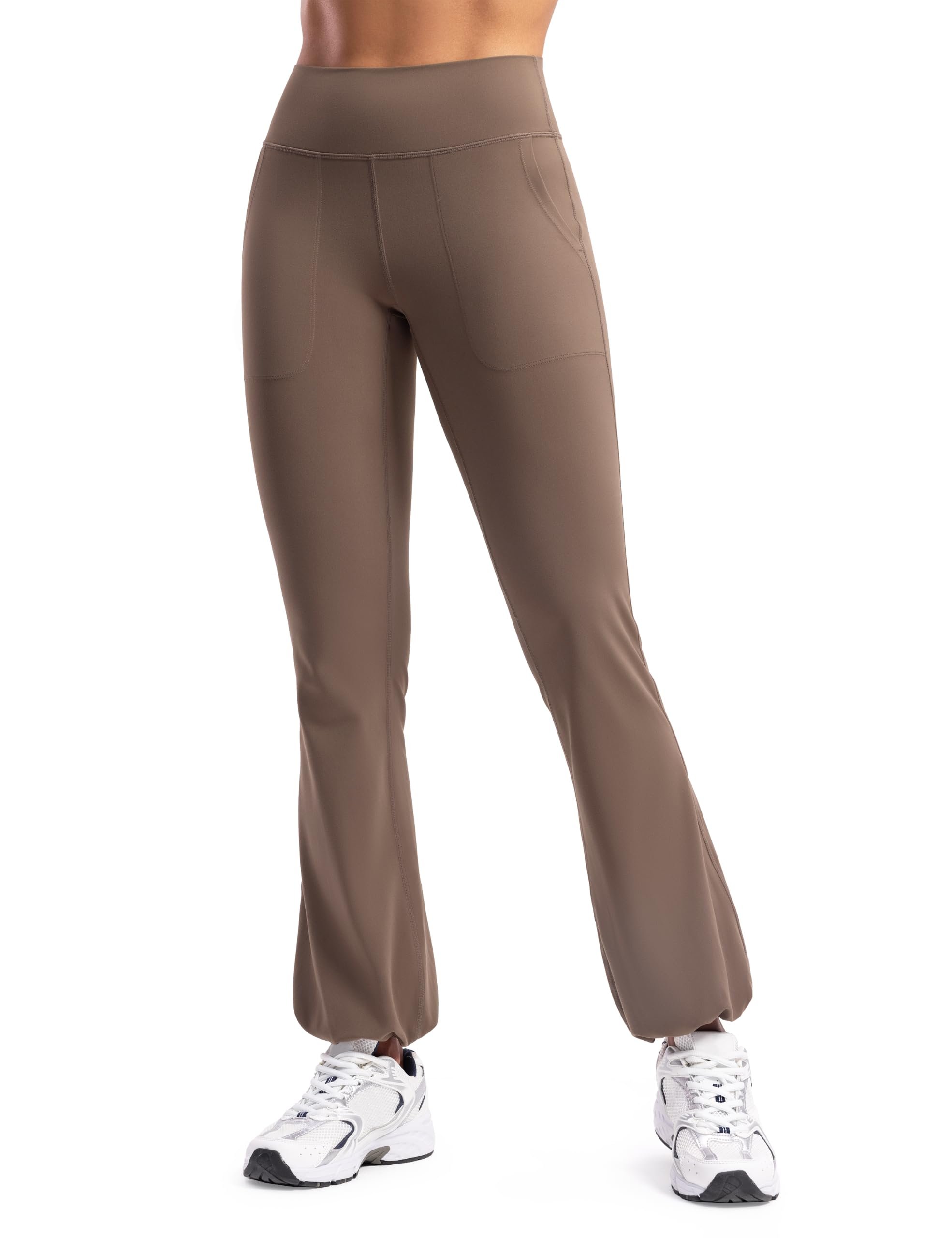 Jacket brought its own sunshine — Poshdivah Creamluxe Flare Cuffed Leggings with Pockets