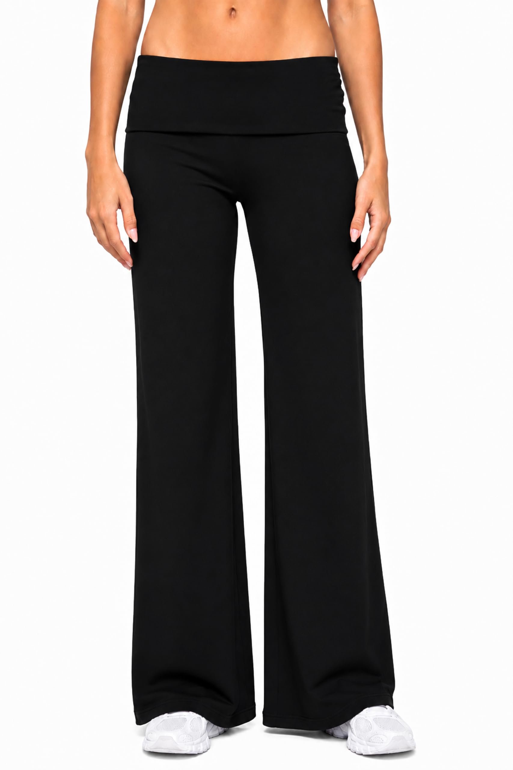 One errand, full fit check: Shirt — Sunzel Womens Fold Over Leggings Wide Leg Stretch Yoga Pants Straight Leg