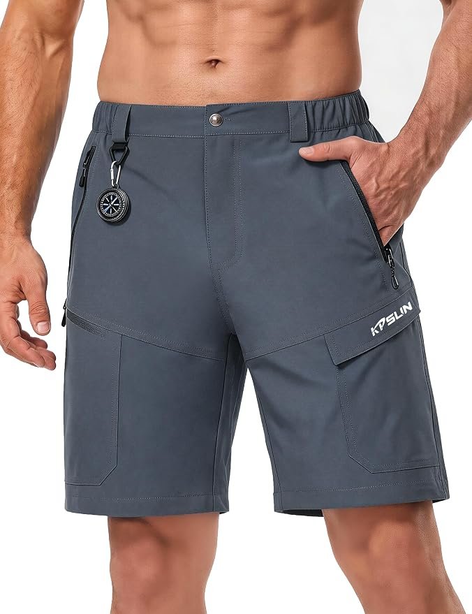 A closer look at how Hooded Sweatshirt moves — Kpsun Men's Hiking Cargo Shorts 7