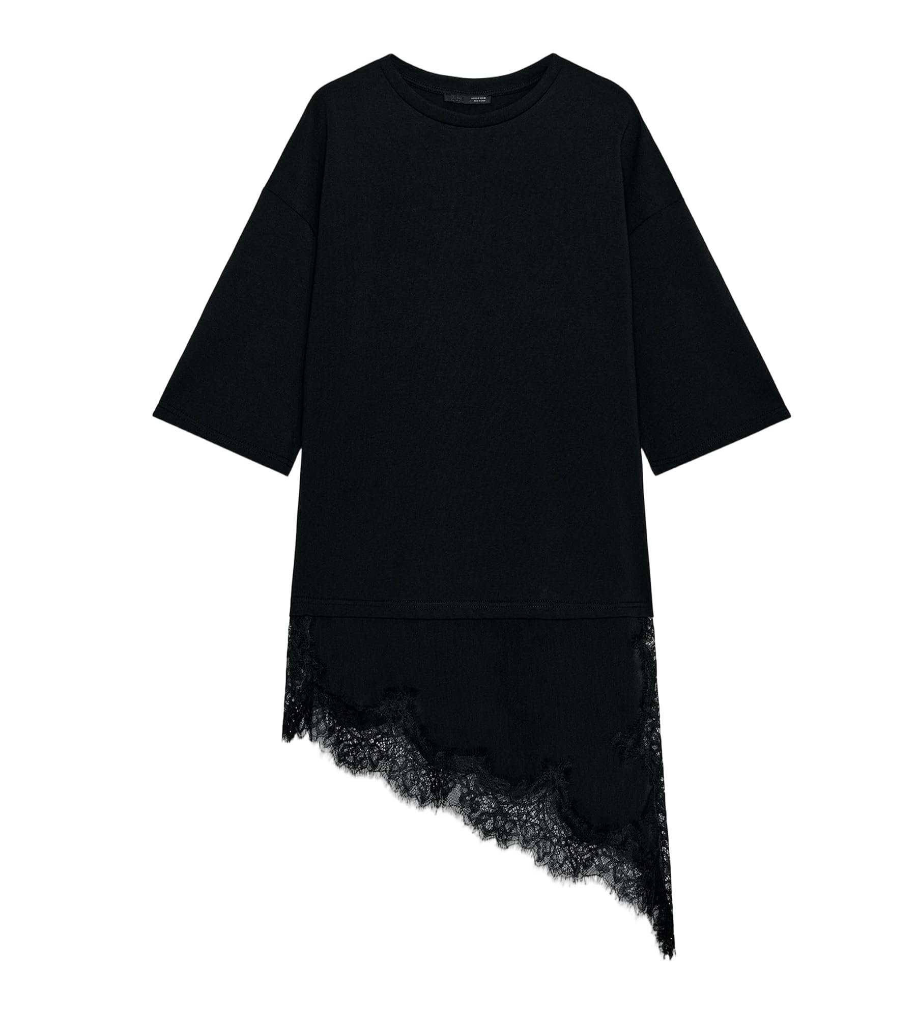 Closet called. T-Shirt picked up — Colorful world Combination Lace T-Shirt for Women Oversized Tshirts Crewneck Short Sleeves Tees Tops Fashion Clothes