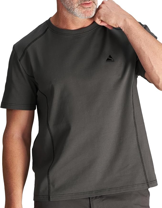The coffee run deserved T-Shirt — Chronoline Men's Heavyweight Cotton T-Shirts Crew Neck Short Sleeve Shirts for Men 2026 Spring Summer Work Casual Tops