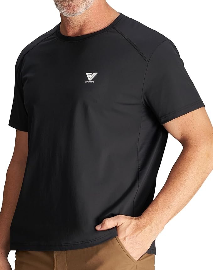 I wore T-Shirt; the day developed a personality — Chronoline Men's Athletic T-Shirt Breathable Quick Dry Black T-Shirt for Men Short Sleeve Running Workout Shirts for Men