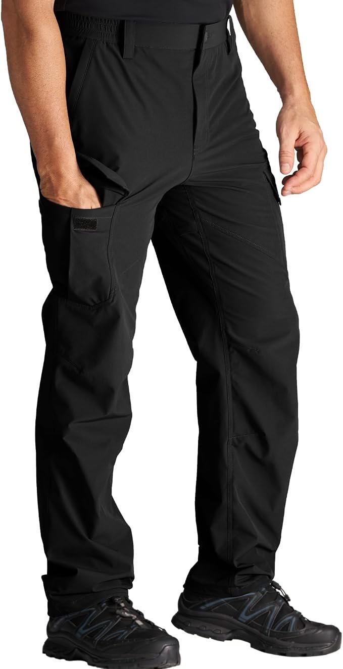 One errand, full fit check: T-Shirt — Chronoline Men's Lightweight Work Pants Waterproof Quick-Dry Breathable Stretch Nylon Cargo Pants Outdoor Hiking Pants