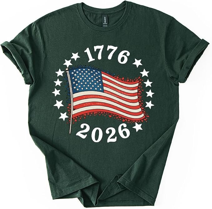 A flag tee is enough celebration for one outfit — Lizy Tee 1776-2026 250th Independence Day Tee T-Shirt Shirt Patriotic 4th of July Flag Unisex