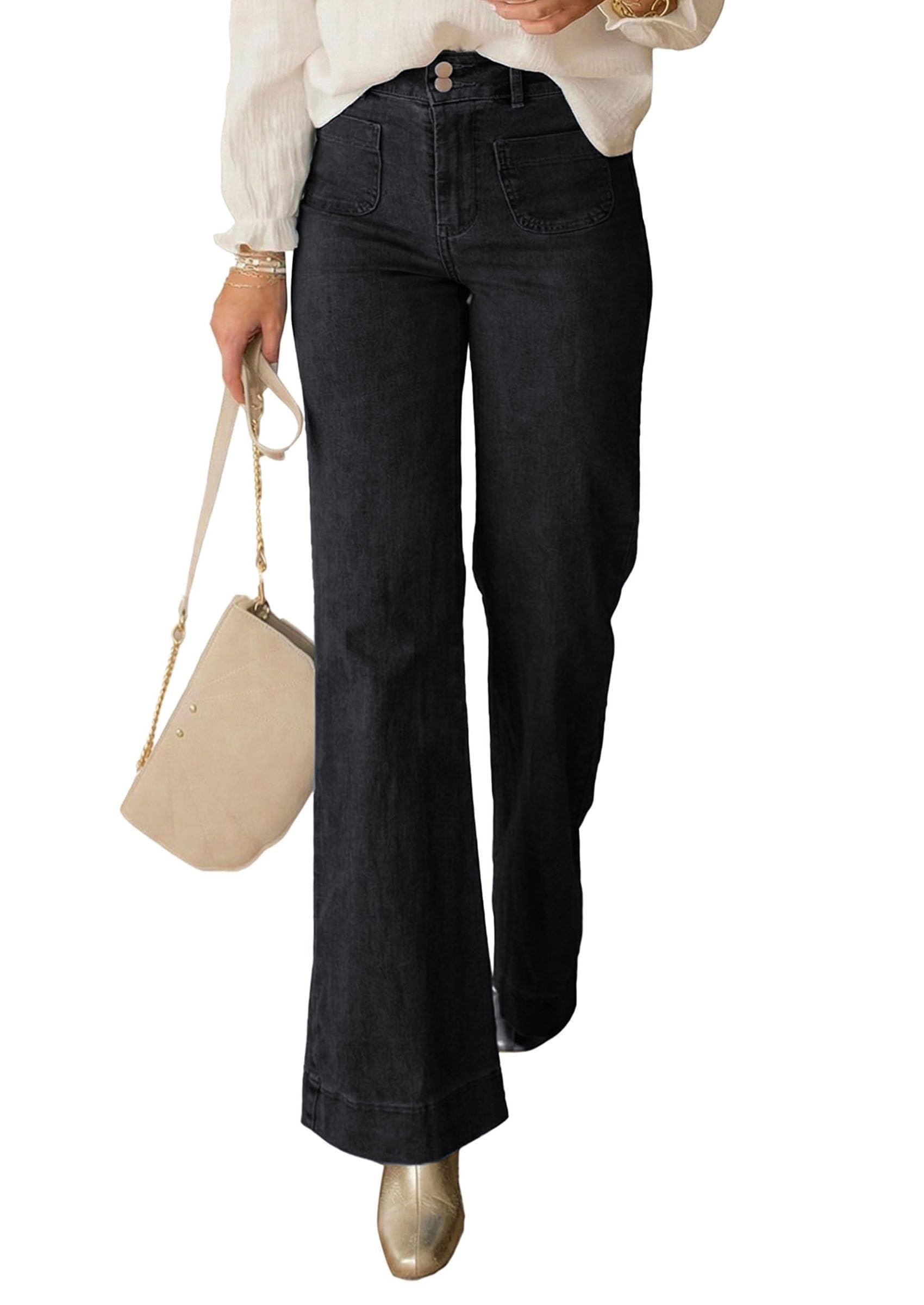 A tiny tank with big jean energy — Prettygarden Womens Wide Leg High Waisted Trendy Jeans