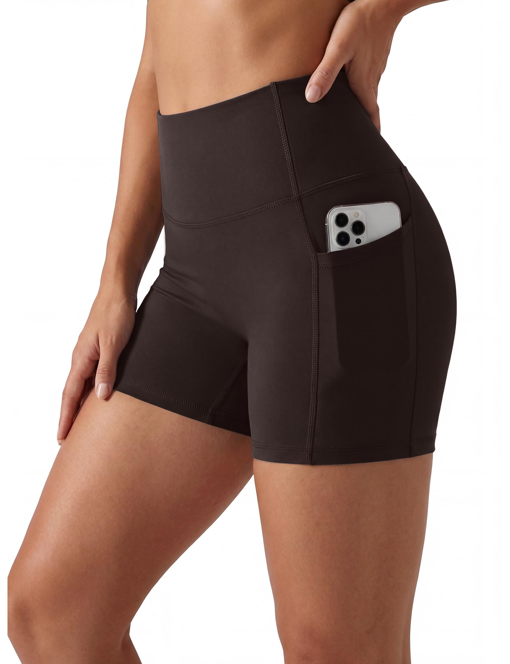 Small plans, strong opinion from Jacket — Sogetdo High Waist Workout Biker Shorts Women Pockets 4.5