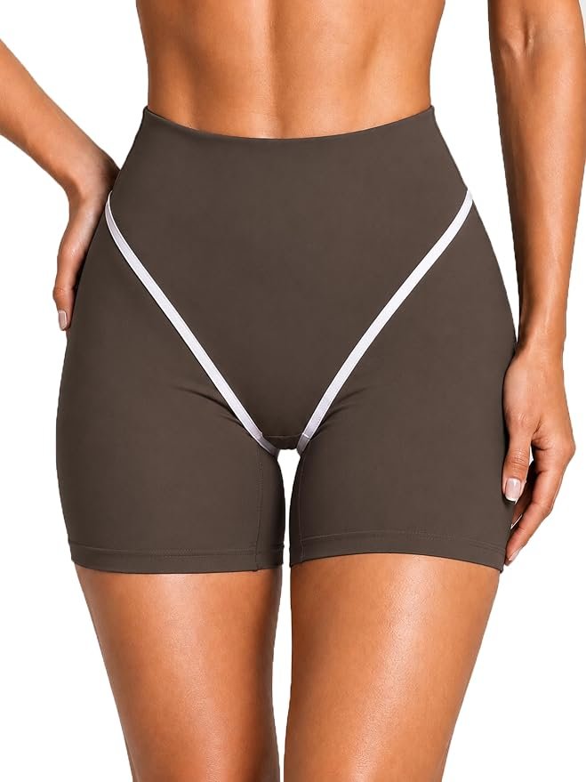 Building today's look from Lightweight Top outward — Sunzel Women's High Waist Tummy Control No Front Seam Biker Shorts