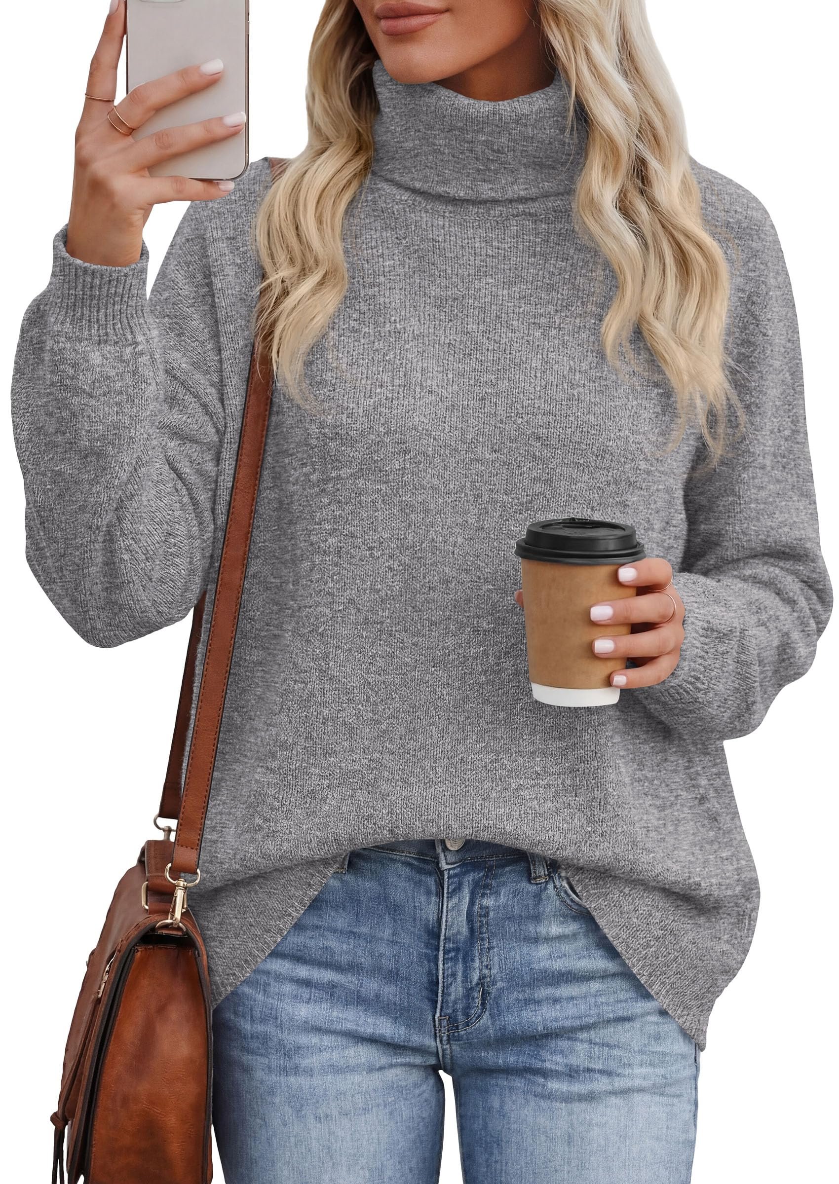 Top and Pants made getting dressed suspiciously easy — Prettygarden Women's Winter Turtleneck Sweaters Oversized Warm Pullover