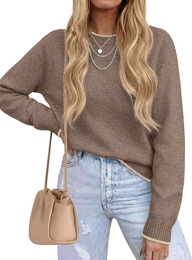 Closet called. Top picked up — Prettygarden Womens Crewneck Fall Sweaters Pullover Tops