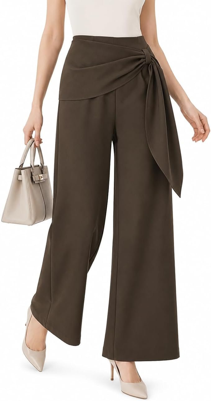 Blazer walked into a closet and raised the bar — Orolay Dress Pants Women Elegant Wide Leg Work Pant Business Casual Outfits