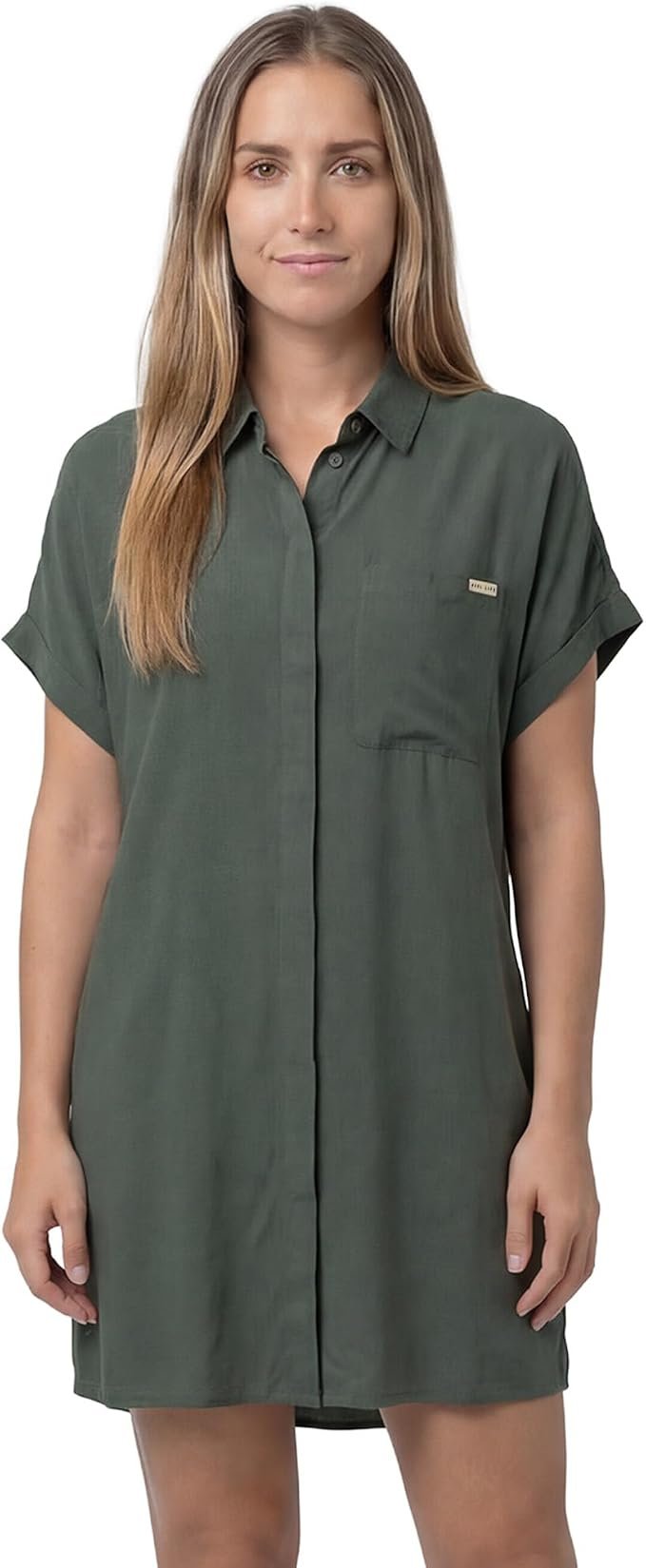 One errand, full fit check: Dress — Reel Life Women's Beachside Button Down Dress