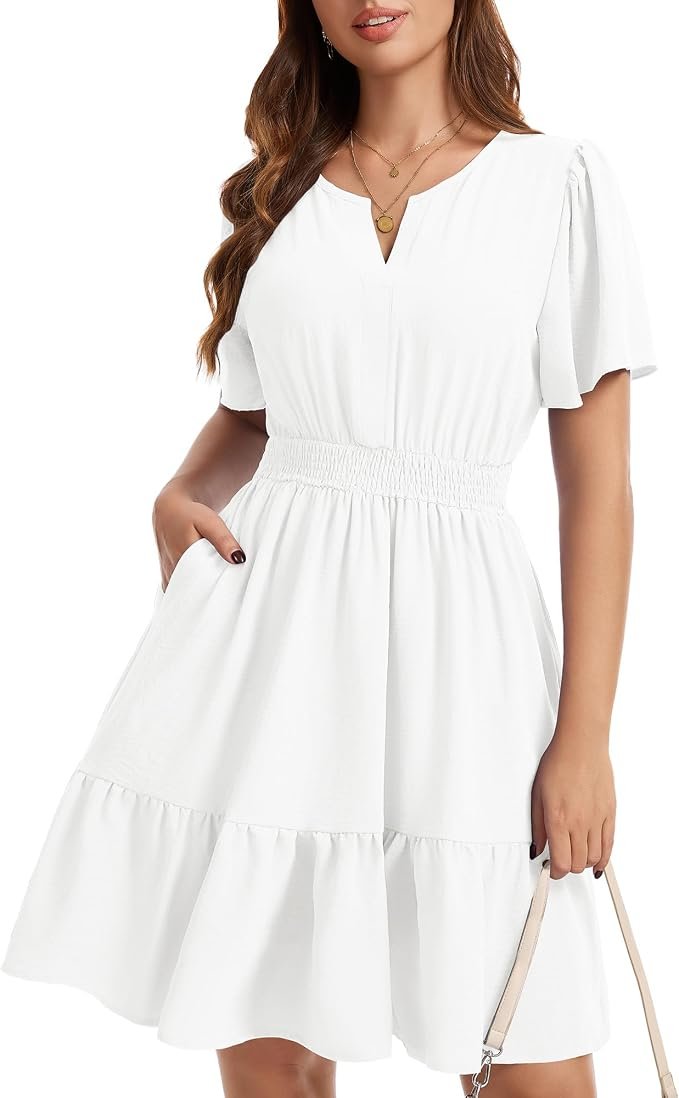 Closet called. Dress picked up — Mfavip Casual Summer Dresses for Women, Flowy Midi Sundress with Pockets