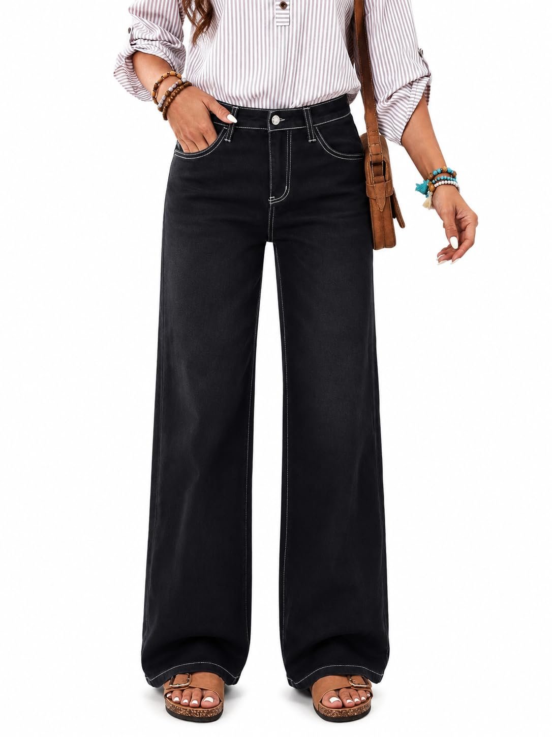 The outlook is bright for Dress — Eisengrid Women's High Waisted Stretch Straight Leg Jeans 32