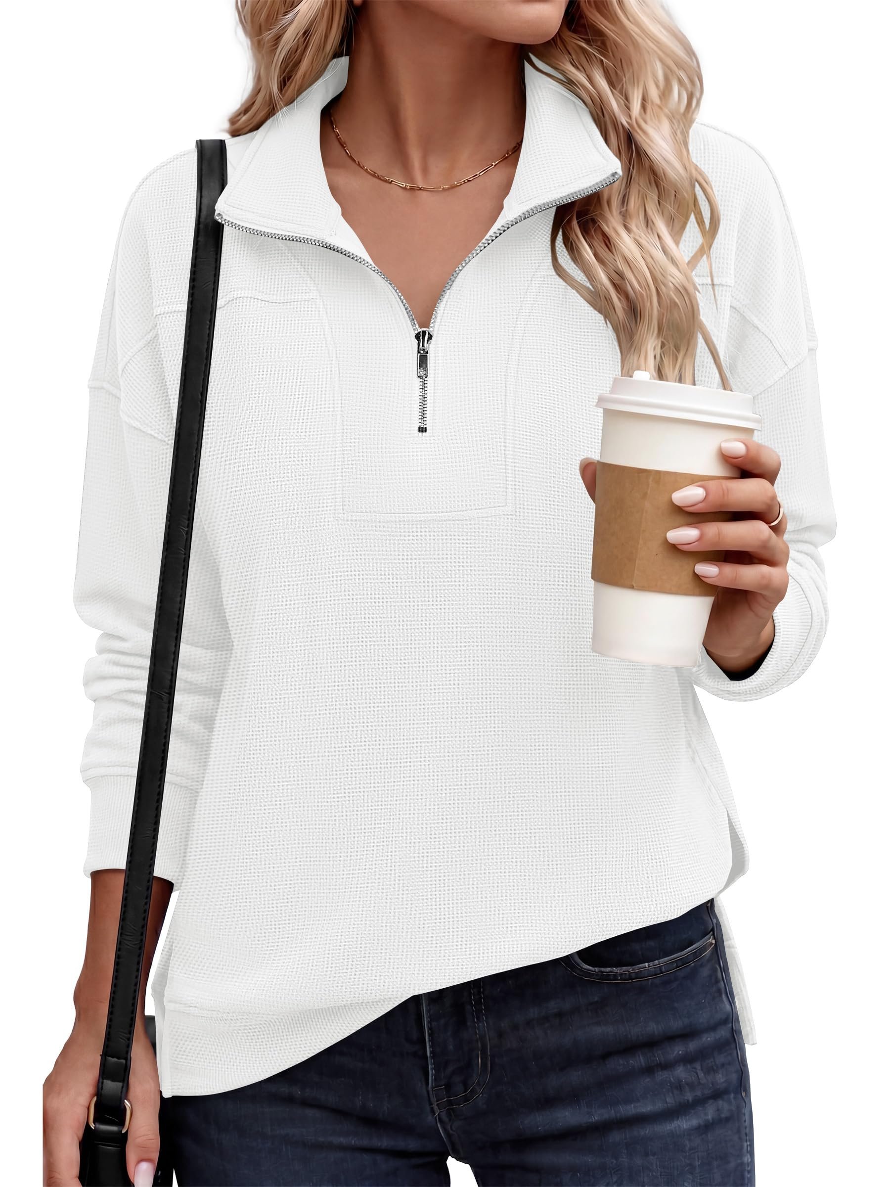 A well-suited punchline featuring Lightweight T-Shirt — Anrabess Waffle Knit Sweatshirt for Women Lightweight Shirts