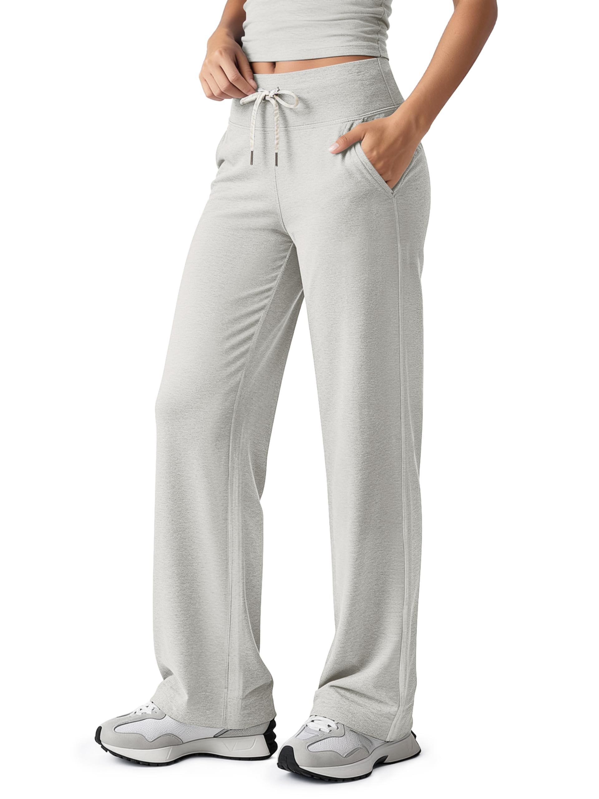 The outfit detail I almost overlooked: Sweatshirt — Ododos Women's High-Rise Wide Leg Pants, Ultra Soft odSTRATUM Tech Pants