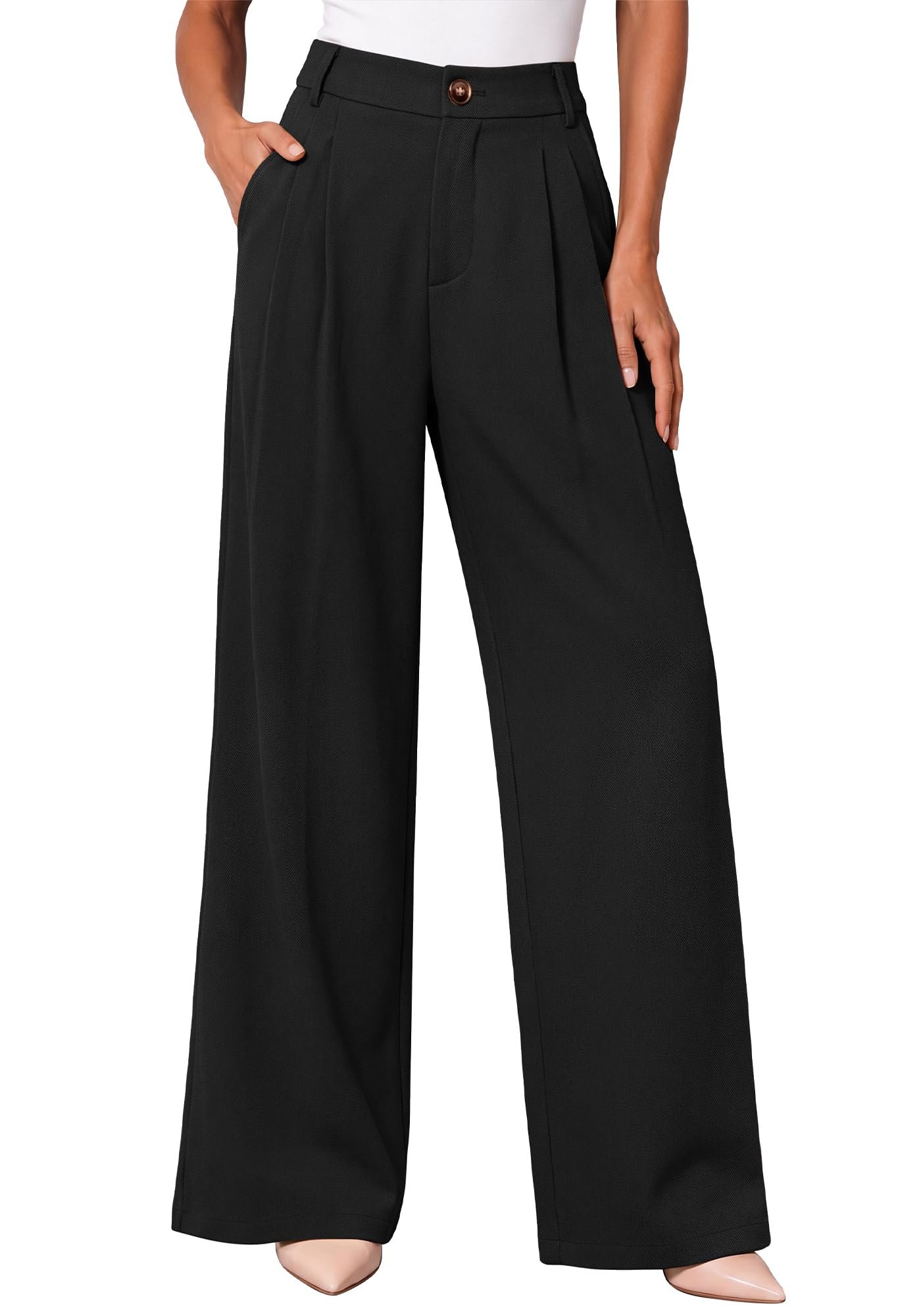 Heat wave, meet Hoodie — Kirundo Dress Pants Women 2026 Fall High Waisted Wide Leg Tailored Trousers
