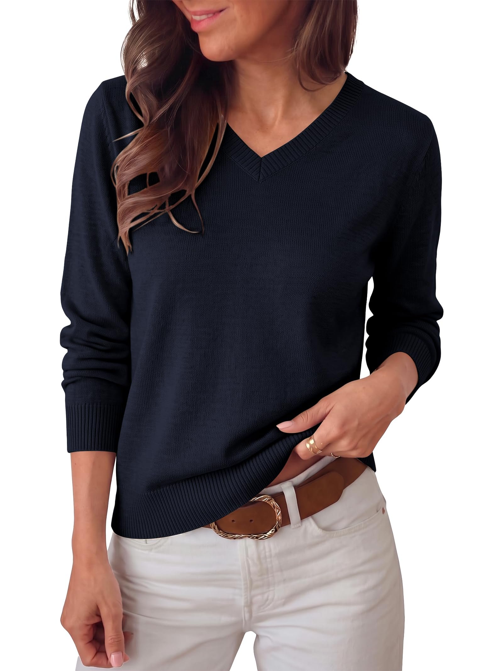 Lightweight Top: proof I can dress and tell a joke — Anrabess Women Fall Long Sleeve V Neck Lightweight Sweaters