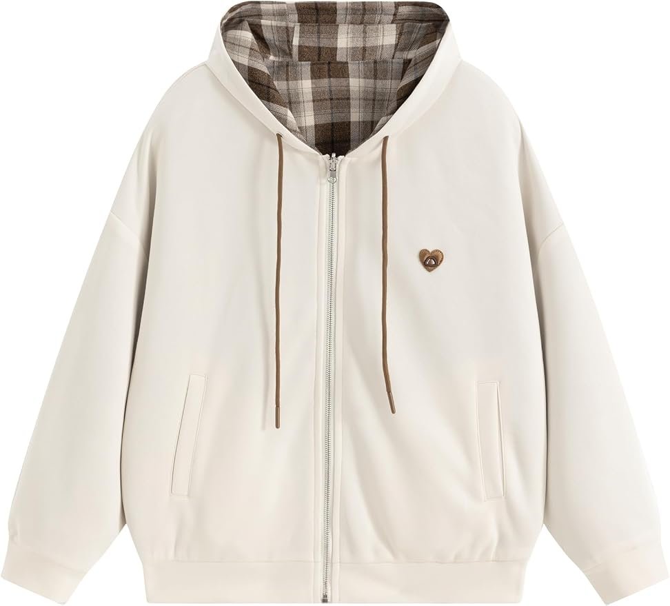 Cloudy with a chance of Hoodie — Aelfric Eden Boxy Zip Up Hoodie Y2k Unisex Causal Reversible Jacket