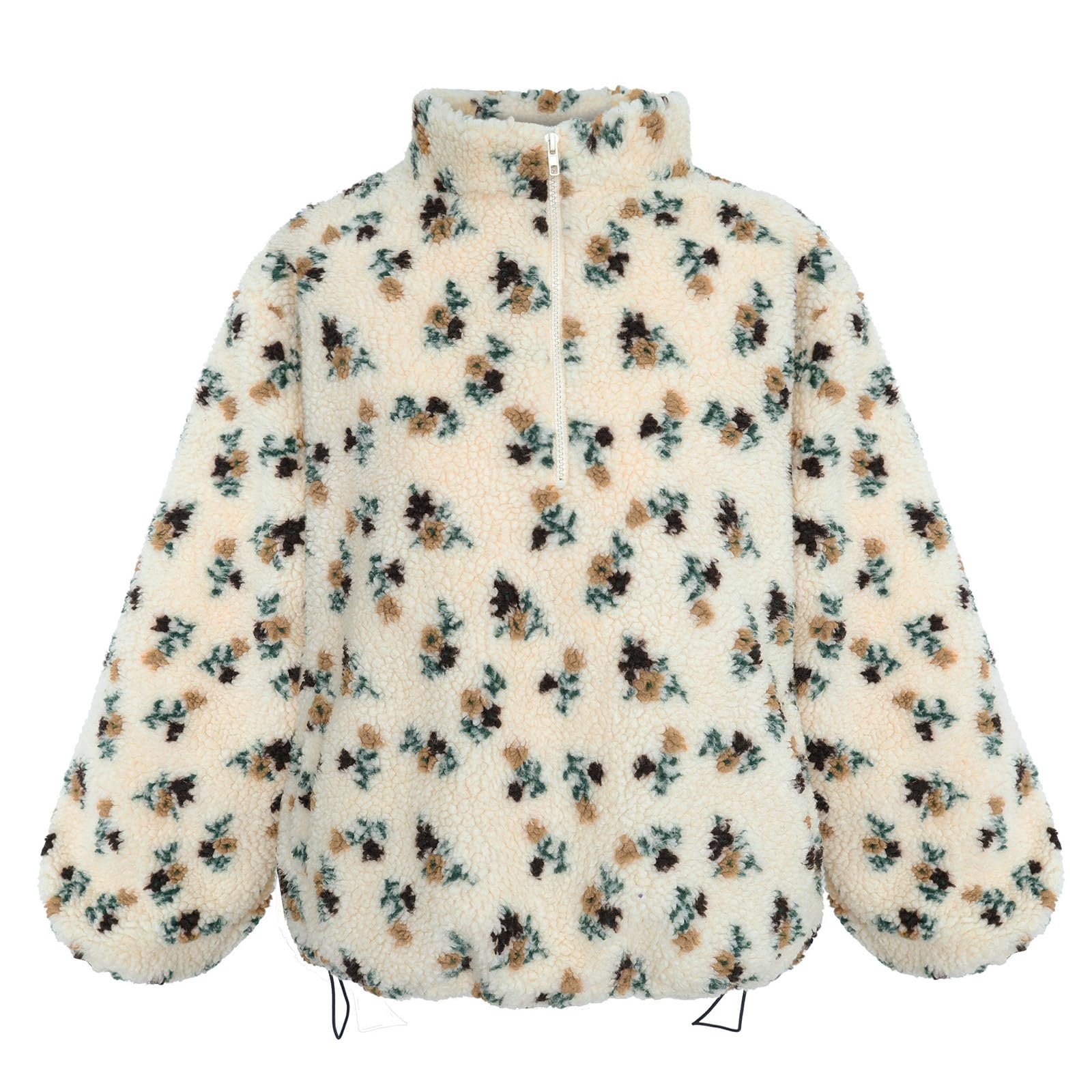 Sweatshirt under the everyday sky — Aiwufly Womens Fleece Sweatshirt Quarter Zip Sherpa Pullover Sweatshirt