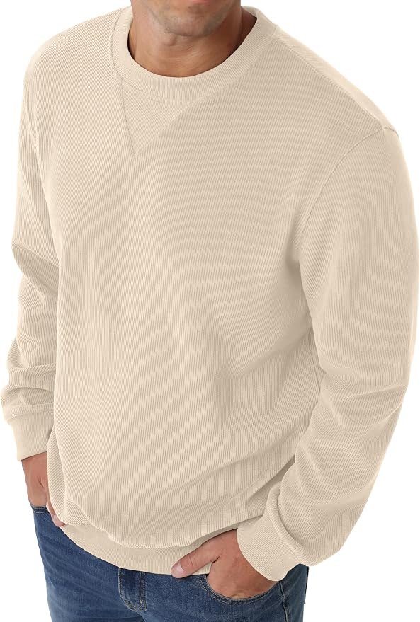 Small plans, strong opinion from Sweatshirt — Sailwind Mens Crewneck Sweatshirt Long Sleeve Corduroy Pullover Sweatshirts