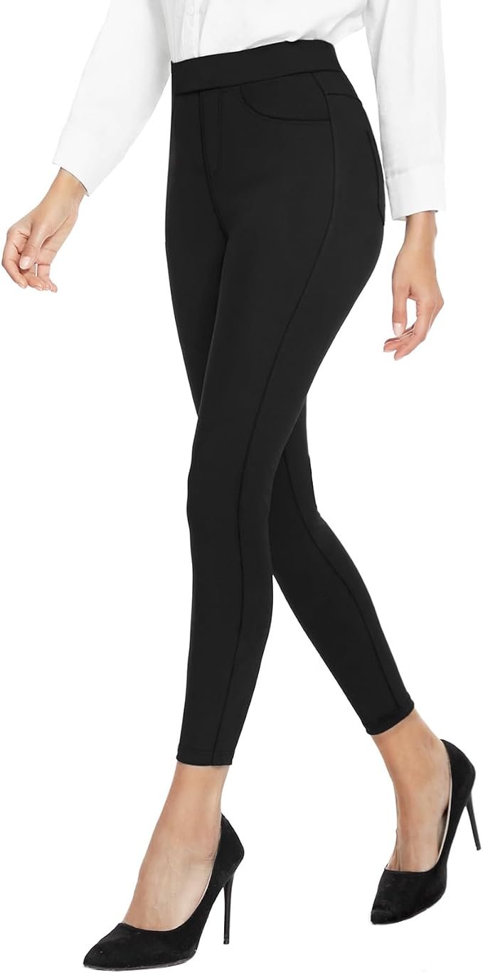 A everyday fit check starring Top — Tagoo Black Dress Pants for Women, High Waisted Pull On Skinny Fit