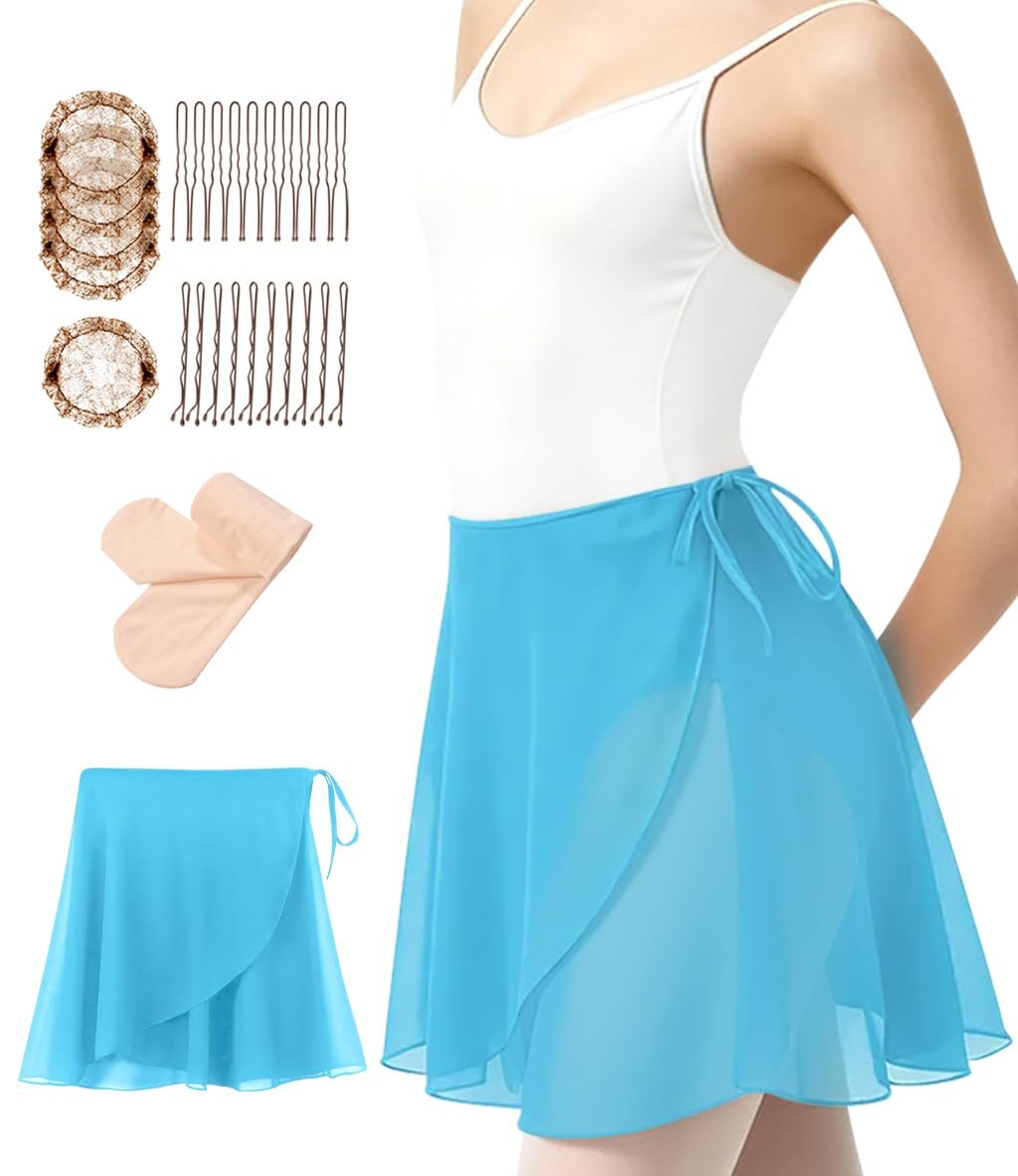 Cropped Jacket made a regular day look interesting — Sanmsoner Women Ballet Wrap Skirt 3-Pieces Dance Outfits