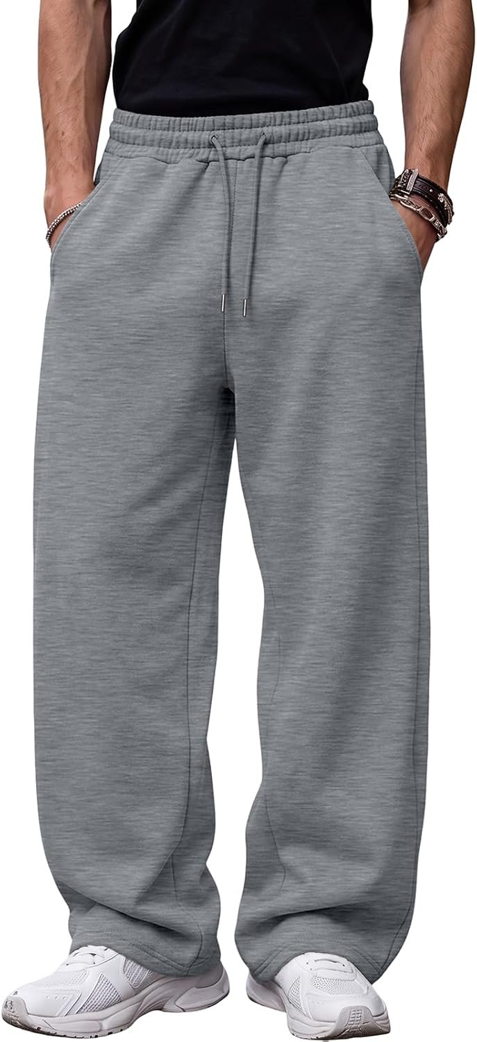 Fleece at sunset: an honest review — Visit the EFAN Store EFAN Men's Wide Leg Sweatpants Fleece Lounge Pants, Drawstring & Pockets