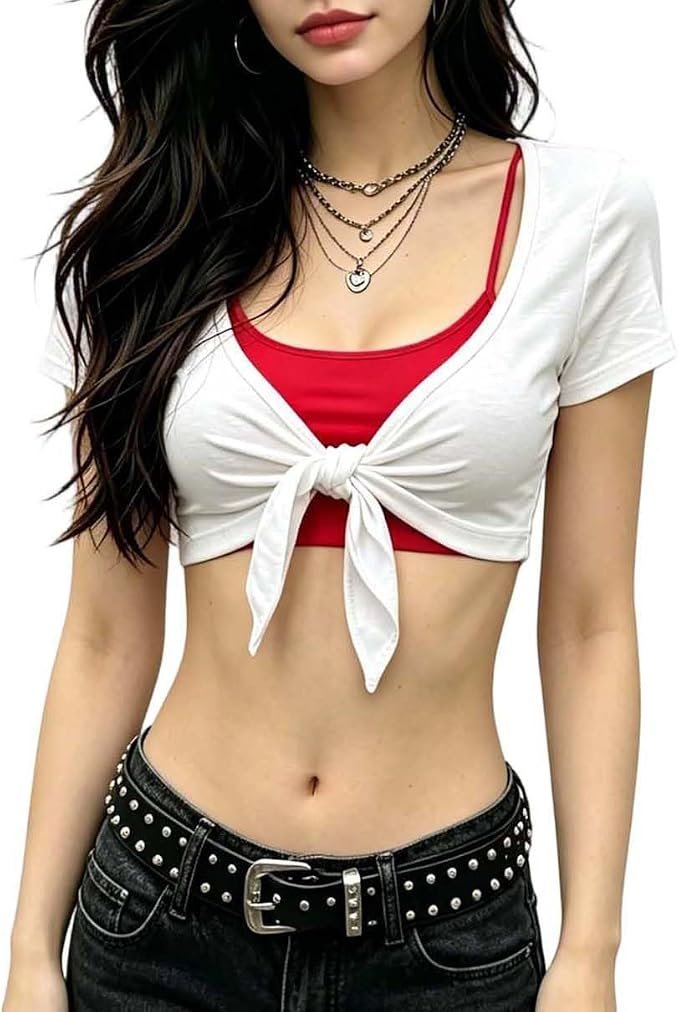 No notes, just Jacket — Meiweileya Bolero Tie Front Tops for Women Short Sleeve Y2k Shrug Cover up 2000s