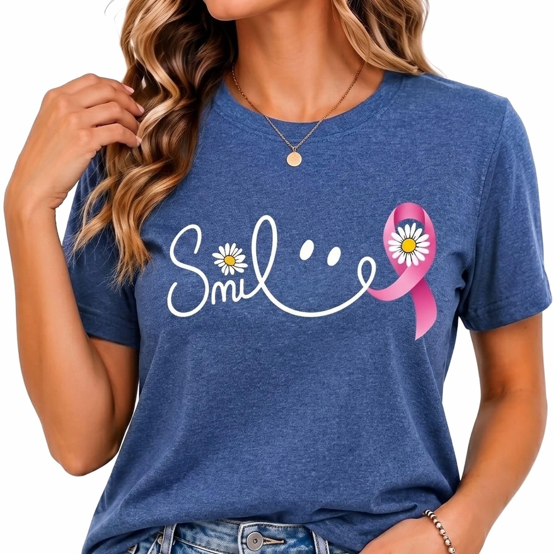 Shirt versus my very unorganized schedule — Lurivica Breast Cancer Awareness Shirt Women Pink Ribbon Smile Tee