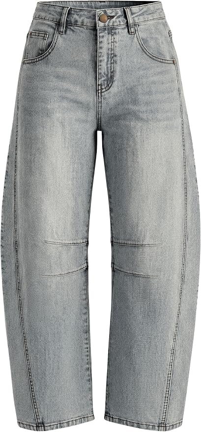 Small plans, strong opinion from Tank Top — Prettygarden Women's Barrel Baggy Jeans High Waisted Pants