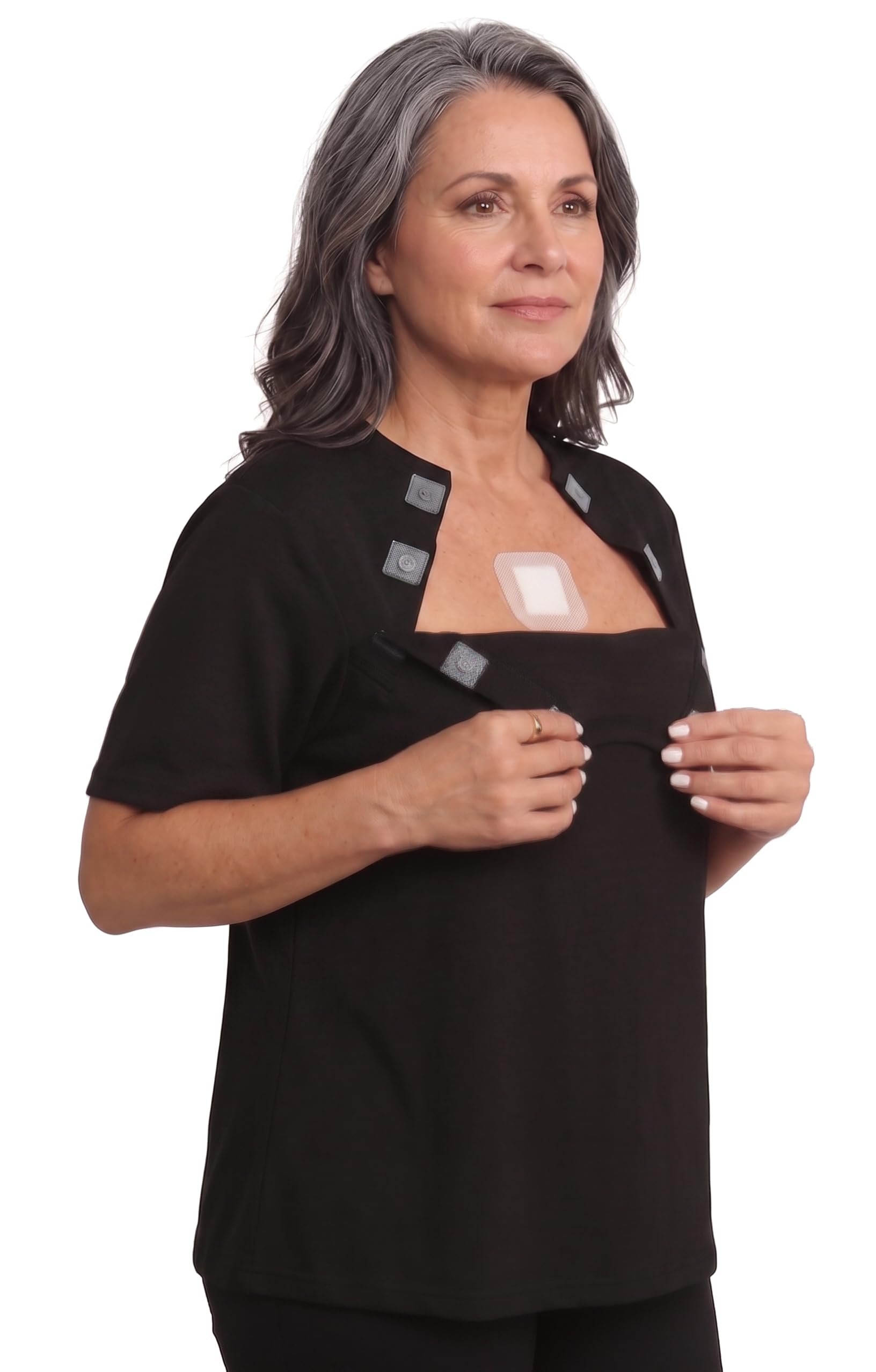 Small plans, strong opinion from Shirt — Koscomo Magnetic Chemo Port Access Shirt for Women, Adaptive Post Surgery Top for Chemotherapy, Dialysis, IV & Chest Port Access