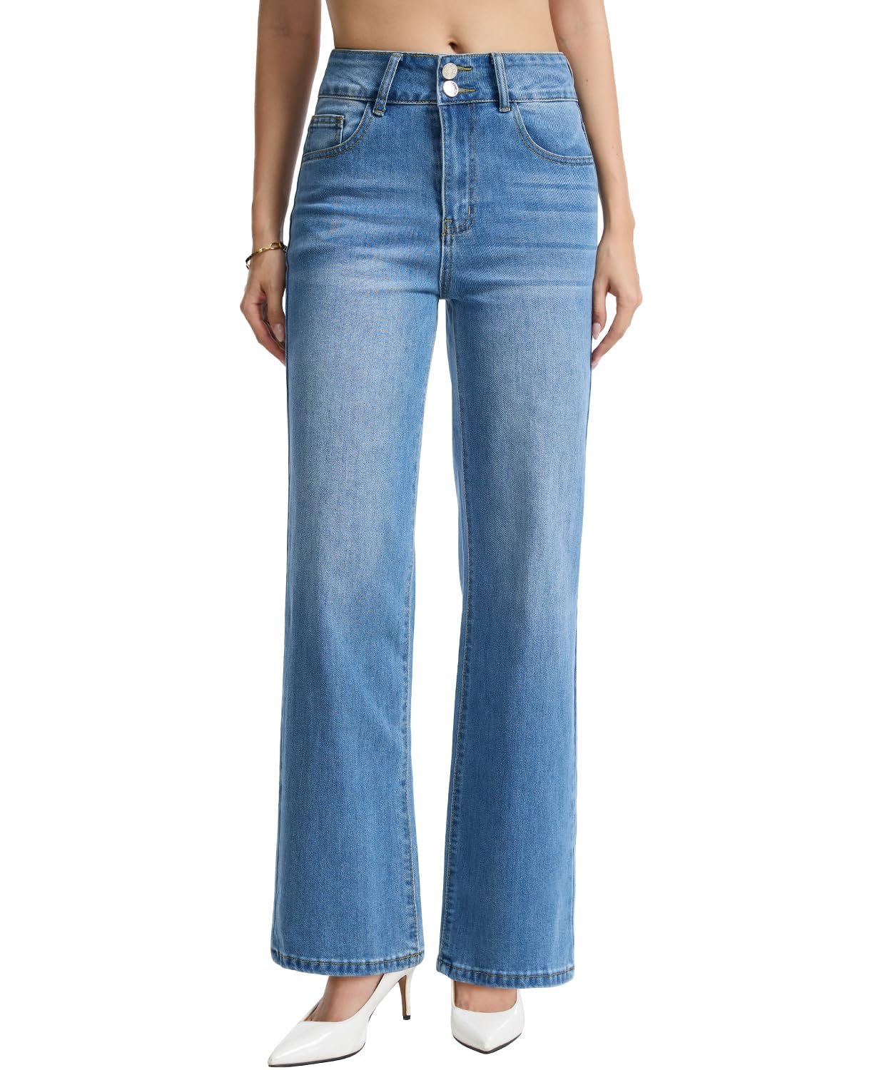 Styling Top for a golden-hour look — Vipones Jeans for Women High Waisted Straight Leg Stretchy Denim Pants