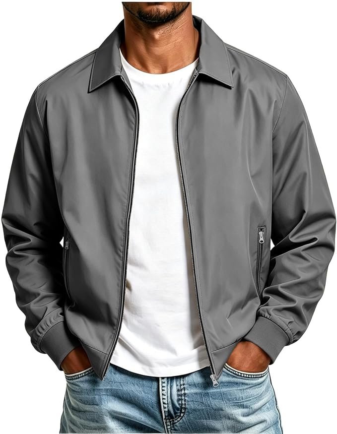 Lightweight Jacket have me hemming and hawing — Yafinmo Lightweight Jacket for Men Lapel Collared Casual Business Coat