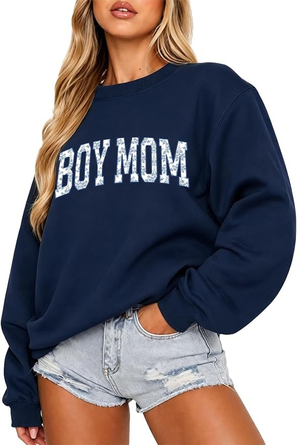I wore Sweatshirt; the day developed a personality — Auamin Oversized Sweatshirt for Women Boy Mama Sweatshirt Auntie Gigi Gifts