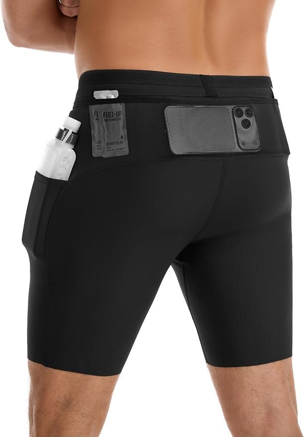 Closet called. T-Shirt picked up — Clbort Men's Running Compression Shorts with Pockets 7