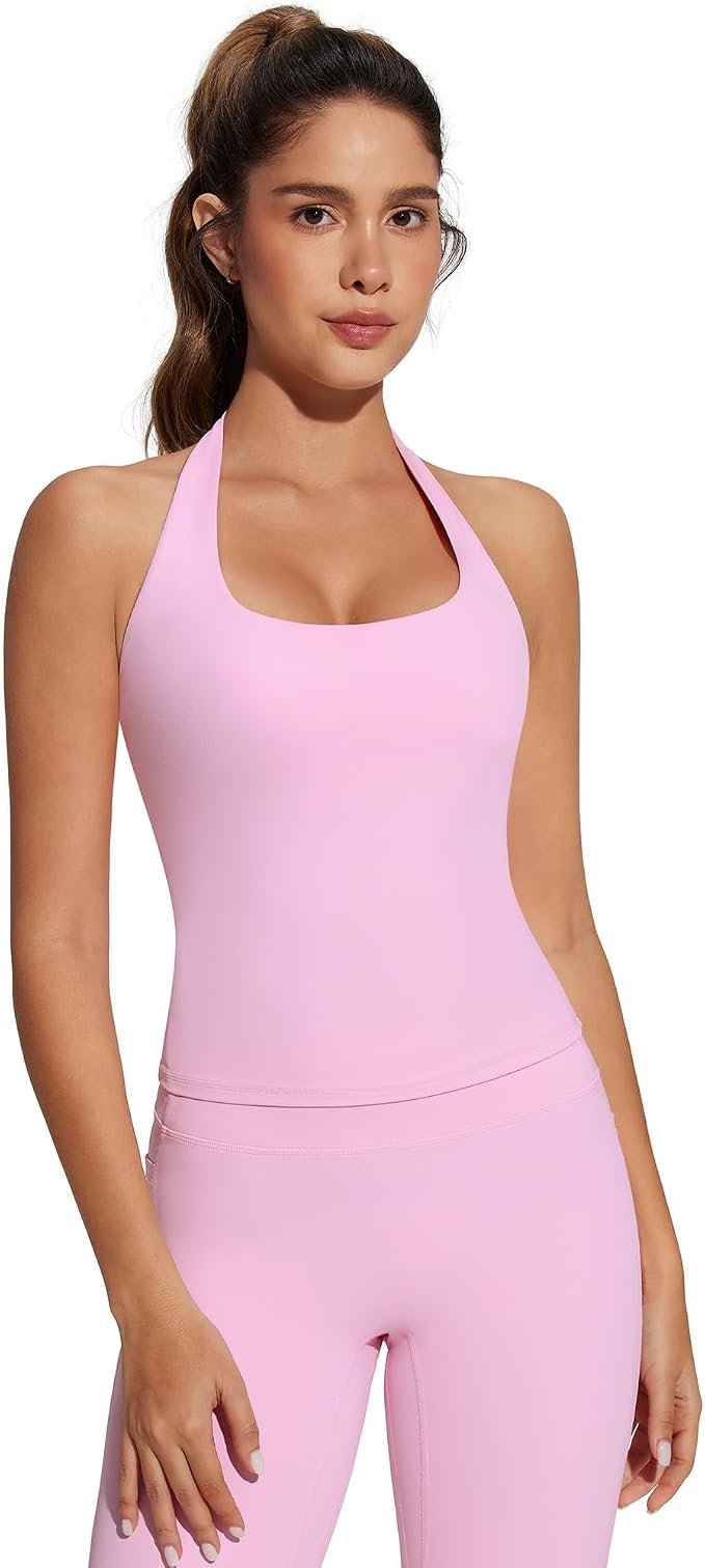 The outlook is bright for Top — Suuksess Women 2 Piece Workout Sets Halter Neck Yoga Tops Gym Leggings