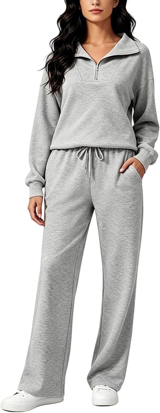 I let the sweatsuit make the plans — Xijieniud Sweatsuits for Women 2 Piece Outfit Long Sleeve,Fall Winter