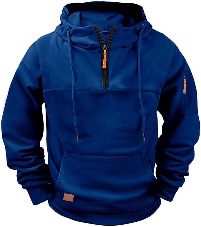Rain check? Not for Sweatshirt — Yafinmo Men's Fleece Athletic Pullover Hoodie Cargo Work Hiking Sweatshirt