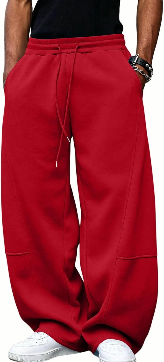 Sun out, T-Shirt on — Otsant Mens Baggy Sweatpants Drawstring Elastic Waist Streetwear Joggers