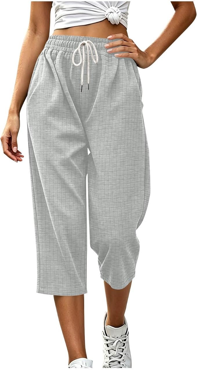 No loose threads in this Cropped Blazer argument — Ygjtjyd Waffle Knit Capri Pants for Women Fall Trendy 2026