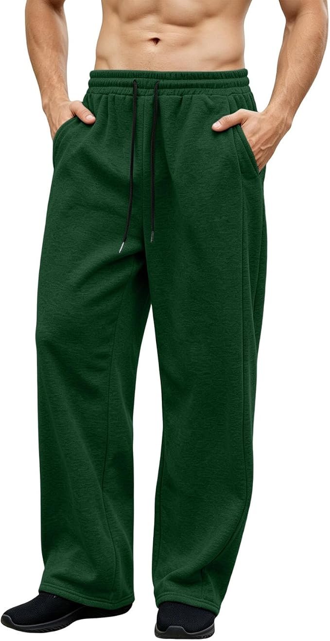 Small plans, strong opinion from Sweatshirt — Otsant Mens Baggy Sweatpants Wide Leg Lounge Gym Sweatpants with Pockets