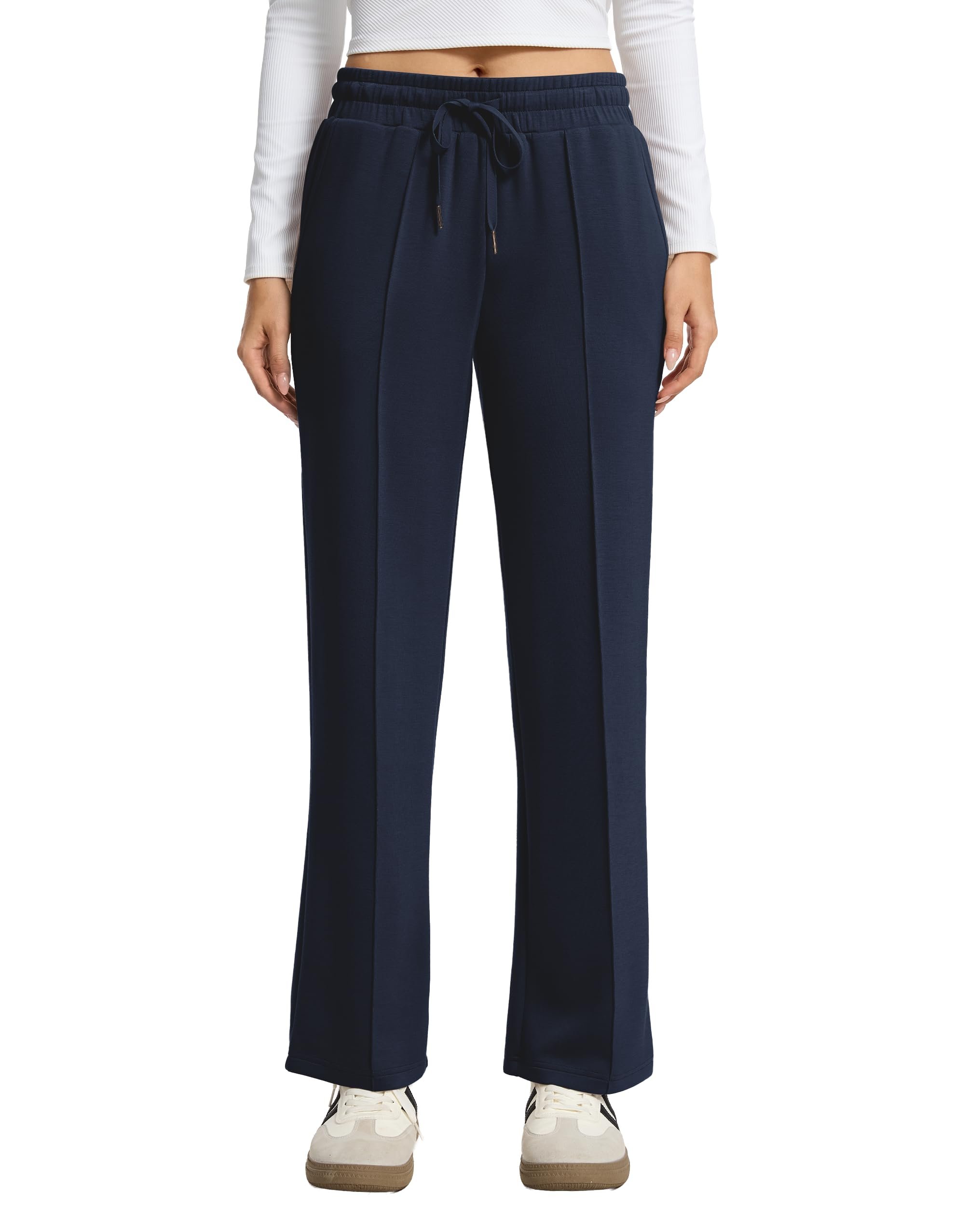 The schedule said casual; Jacket heard camera-ready — Specialmagic Women's Straight Leg Work Pants Front Crease