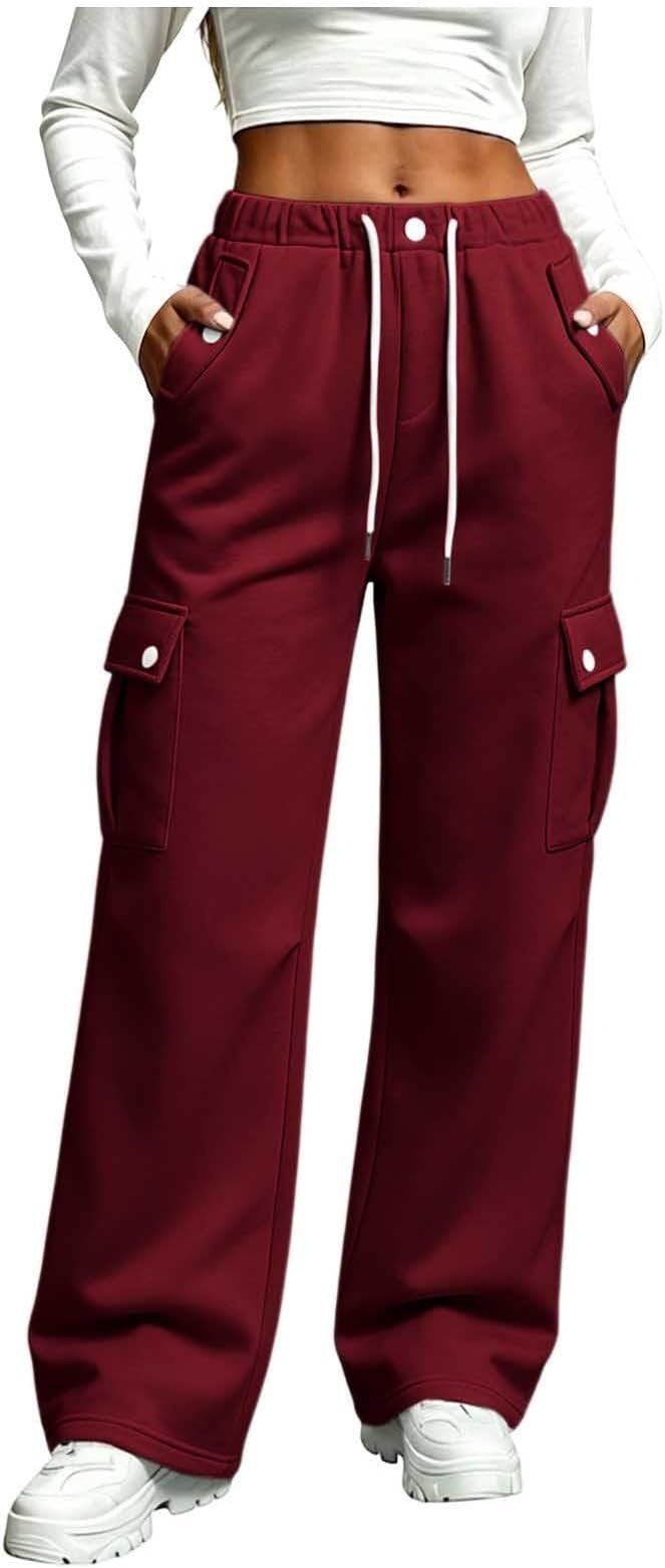 Wind advisory: Lightweight Top may steal the scene — Otsant Women High Waist Sweatpants Cuffed Joggers Pocket Travel Sweatpants