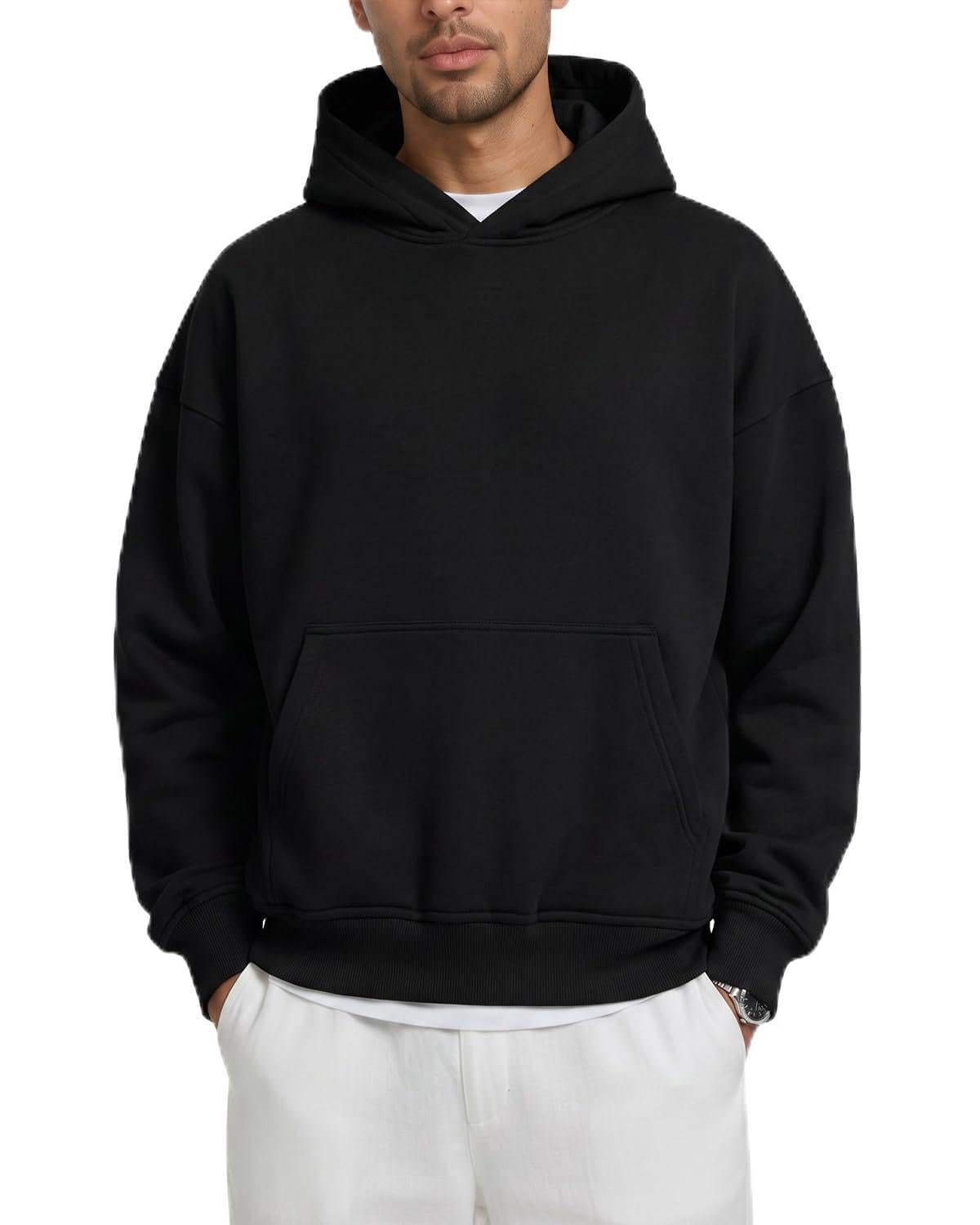 One errand, full fit check: Hooded Sweatshirt — Zuy Men's Oversized Hoodie Cotton Fleece Sweatshirts Casual Hooded Pullover Athletic Hoodie with Pocket