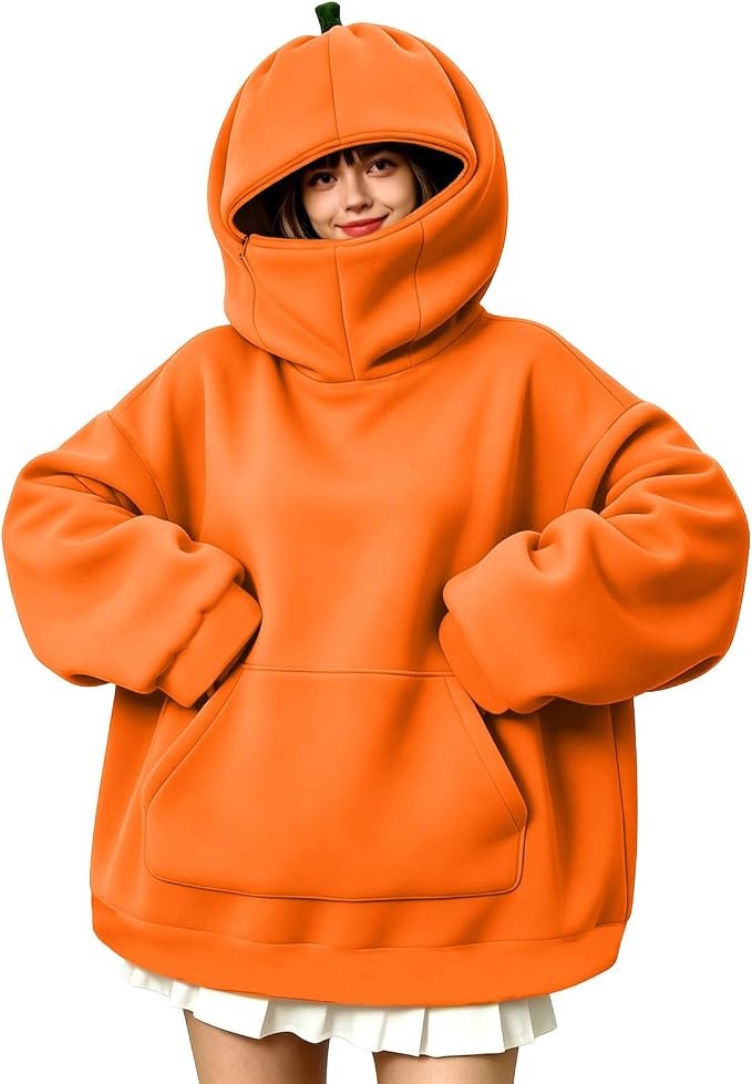 A quick cameo from Sweatshirt — Jxsoyen Hoodies for Women Pumpkin Graphic Halloween Pullover Sweatshirt