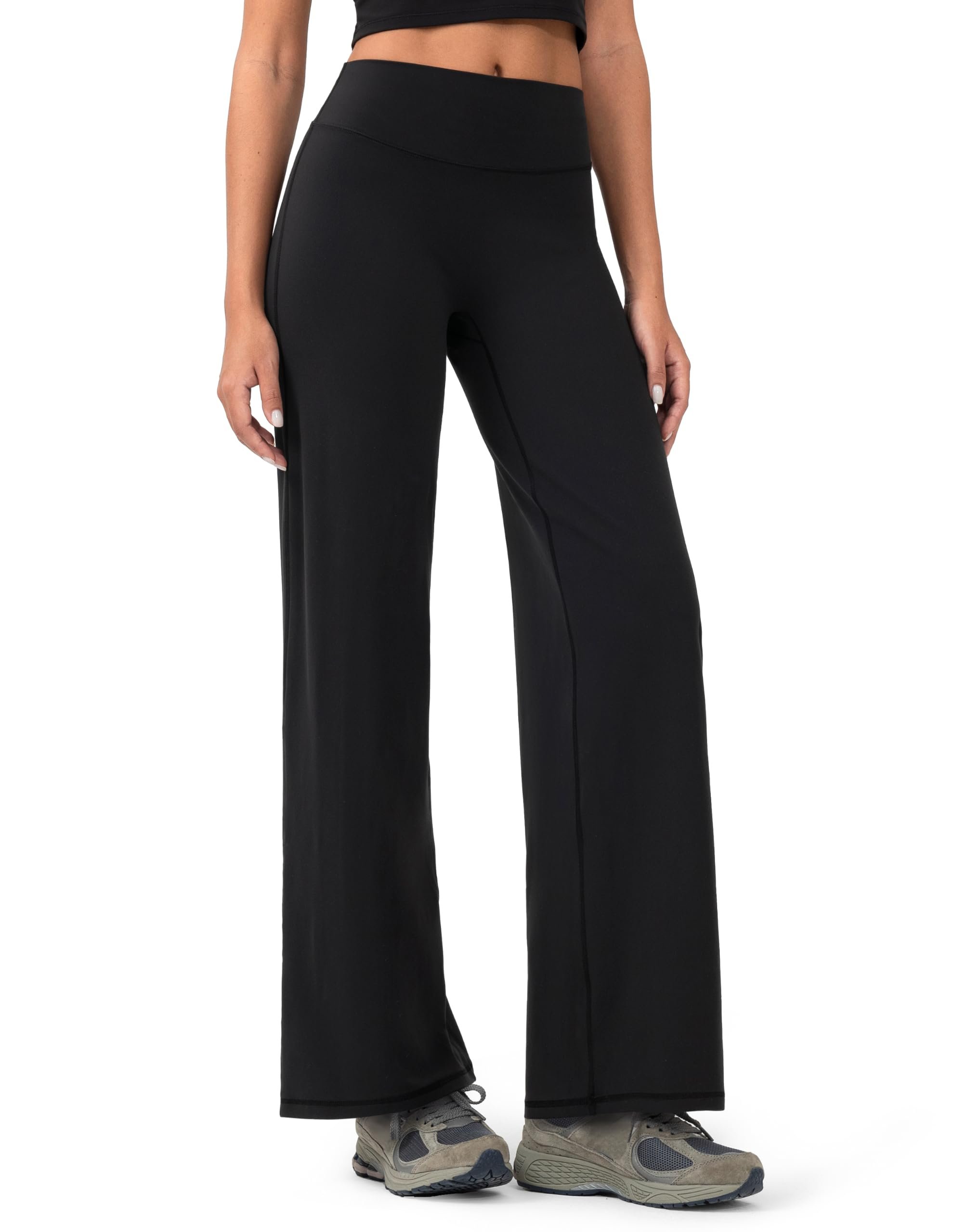 Small plans, strong opinion from Shirt — Colorfulkoala Dreamlux No Front Seam Wide Leg Yoga Pants 29.5