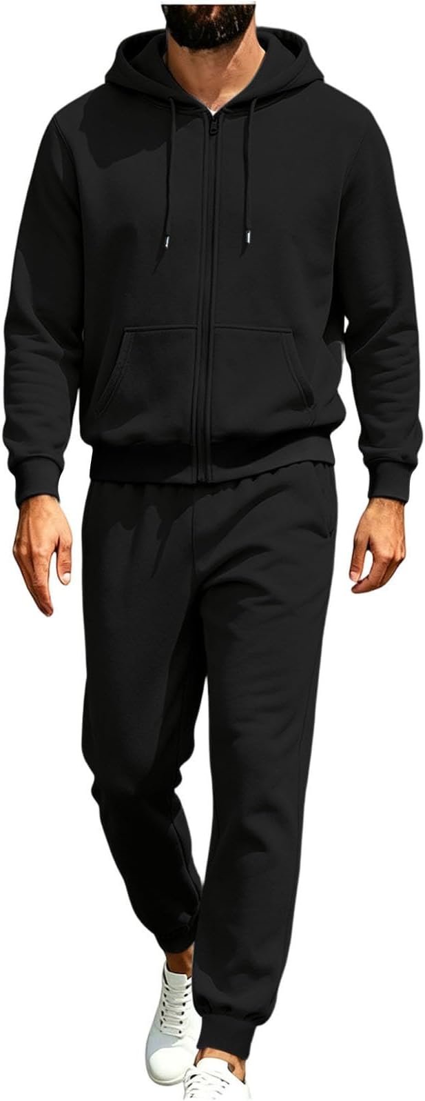 Small plans, strong opinion from Hoodie — Jxsoyen Mens 2 Piece Outfits Zip Hoodie Jogger Sweatsuit